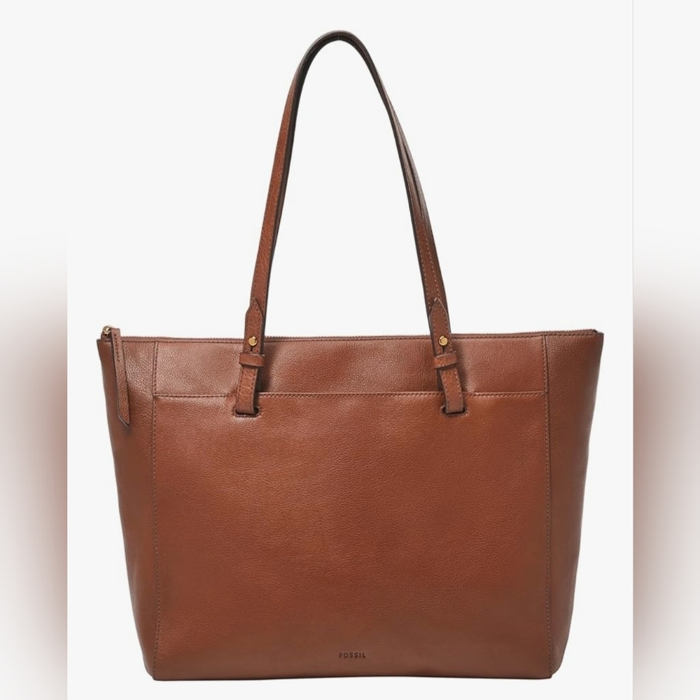 Fossil Rachel Tote In Brown Leather